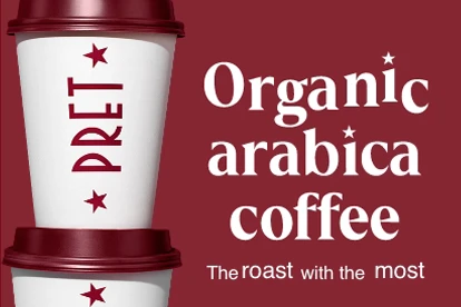 Pret-express-coffee-organic A picture of Pret Express Coffee Cups on top of each other